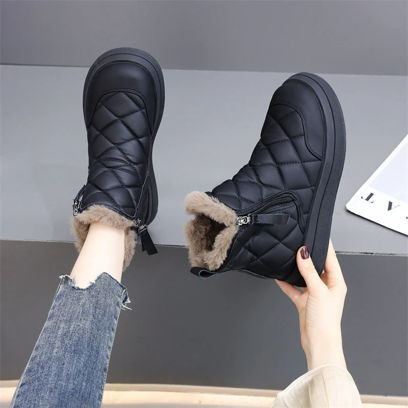 Damen gepolsterte Winterstiefel mit Fleecefutter Heidi Mode - Image 6
