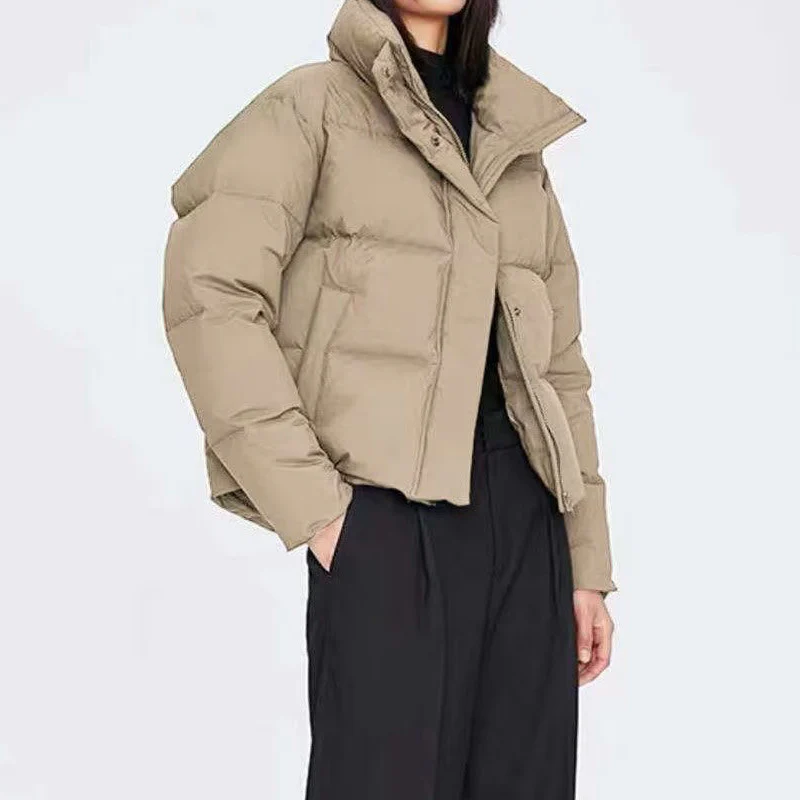 Damen gestepptes Winterjacke mit hohem Kragen und Seitentaschen Heidi-Mode - Image 3