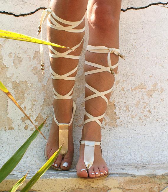 Damen Gladiator-Sandalen mit Gekreuzten Riemen und Verstellbarem Knöchelverschluss Heidi-Mode - Image 3