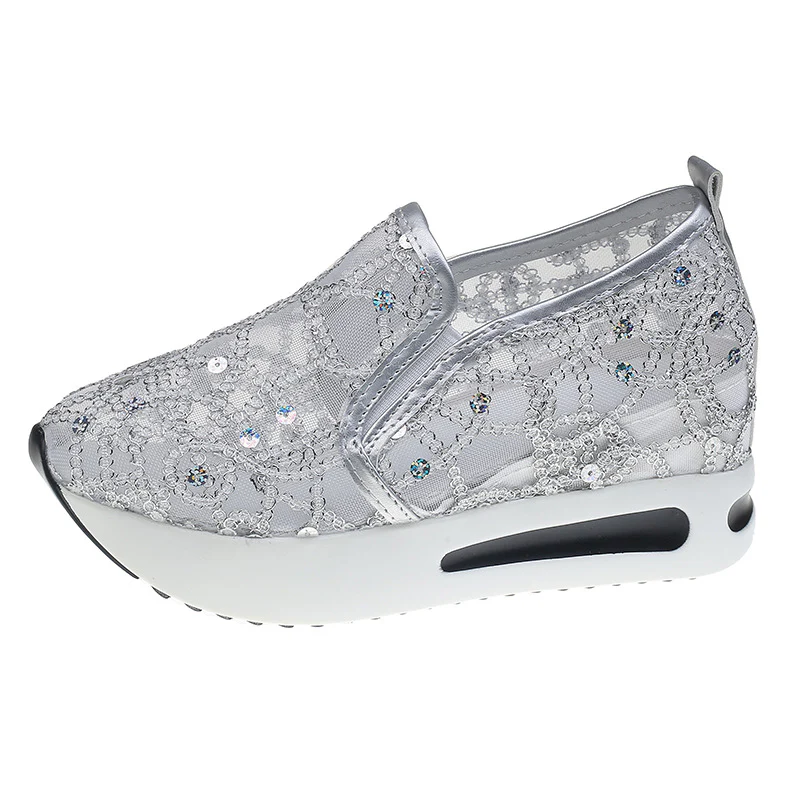 Damen Glamouröse Slip-On Sneakers mit funkelndem Material und bequemer Sohle Heidi Mode - Image 7