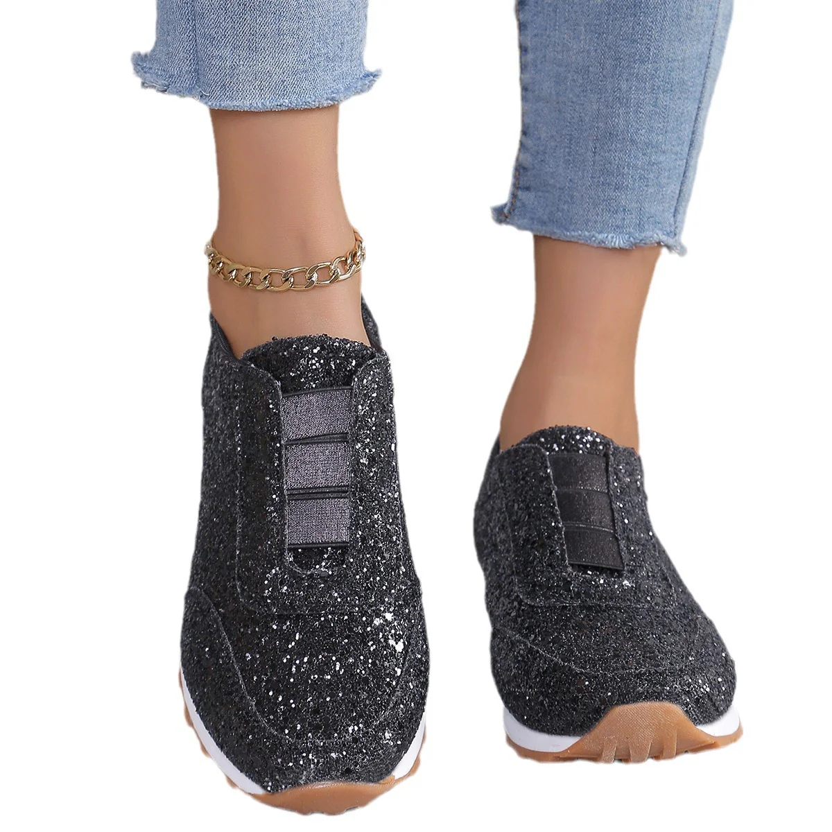 Damen Glitter Sneakers Heidi Mode - Image 5