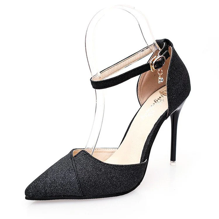Damen Glitzernde Pumps mit Riemchen Heidi-Mode - Image 5