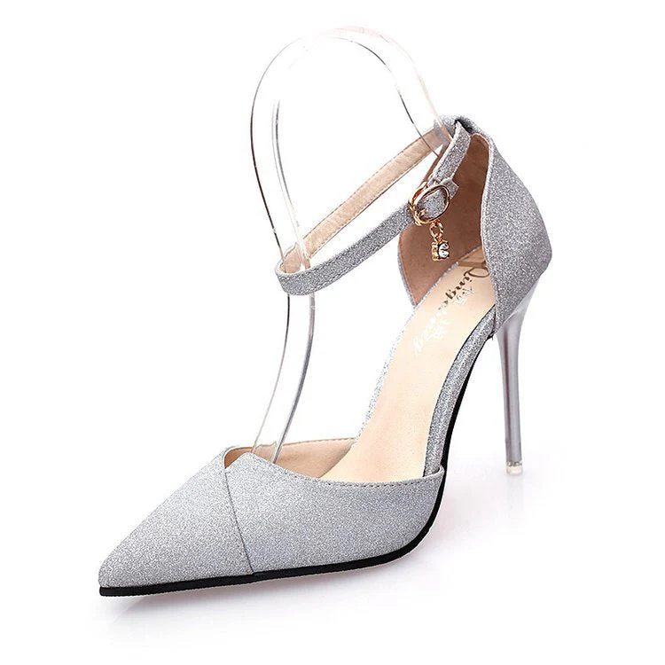Damen Glitzernde Pumps mit Riemchen Heidi-Mode - Image 6