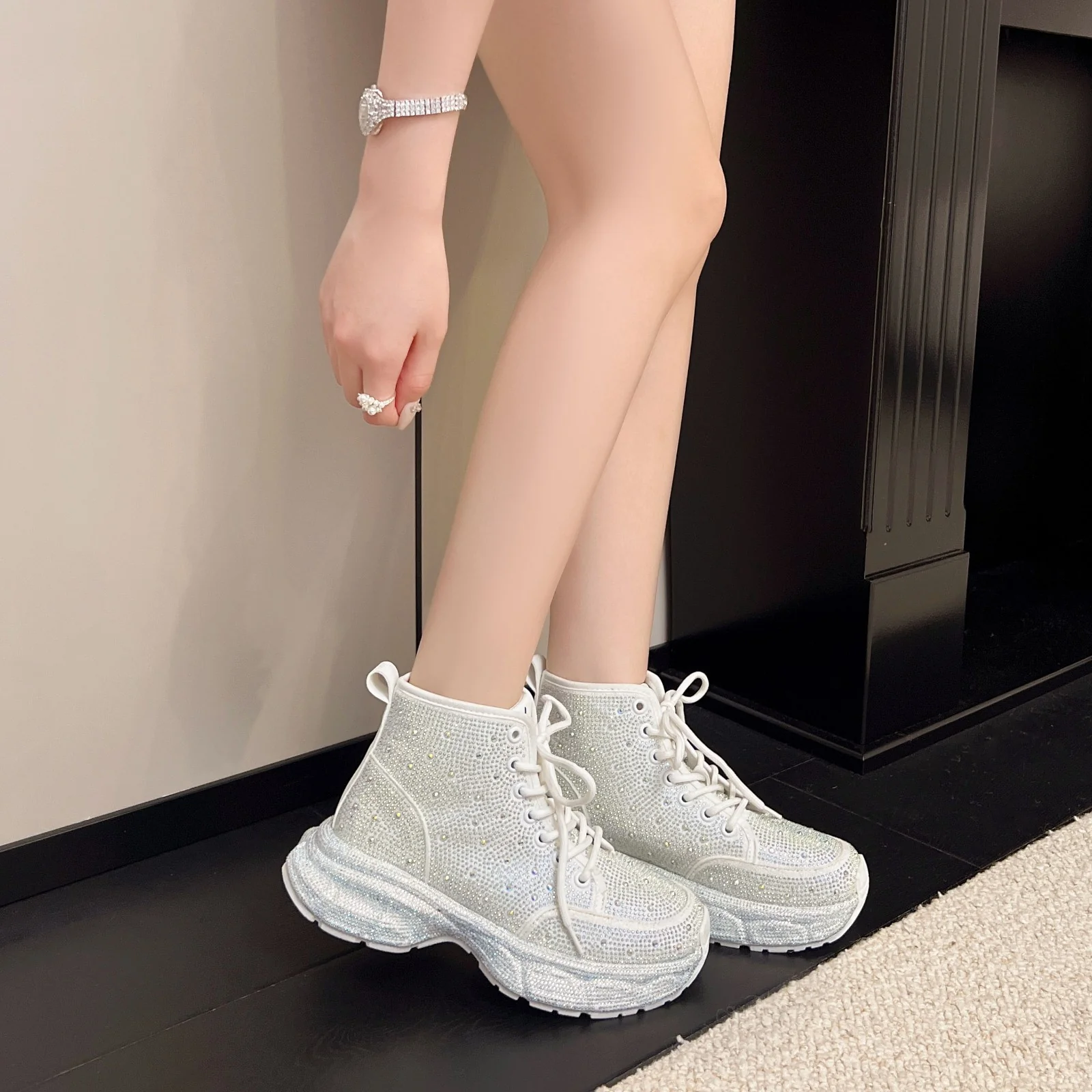 Damen Glitzernde Sneaker mit modischem Design Heidi Mode - Image 2