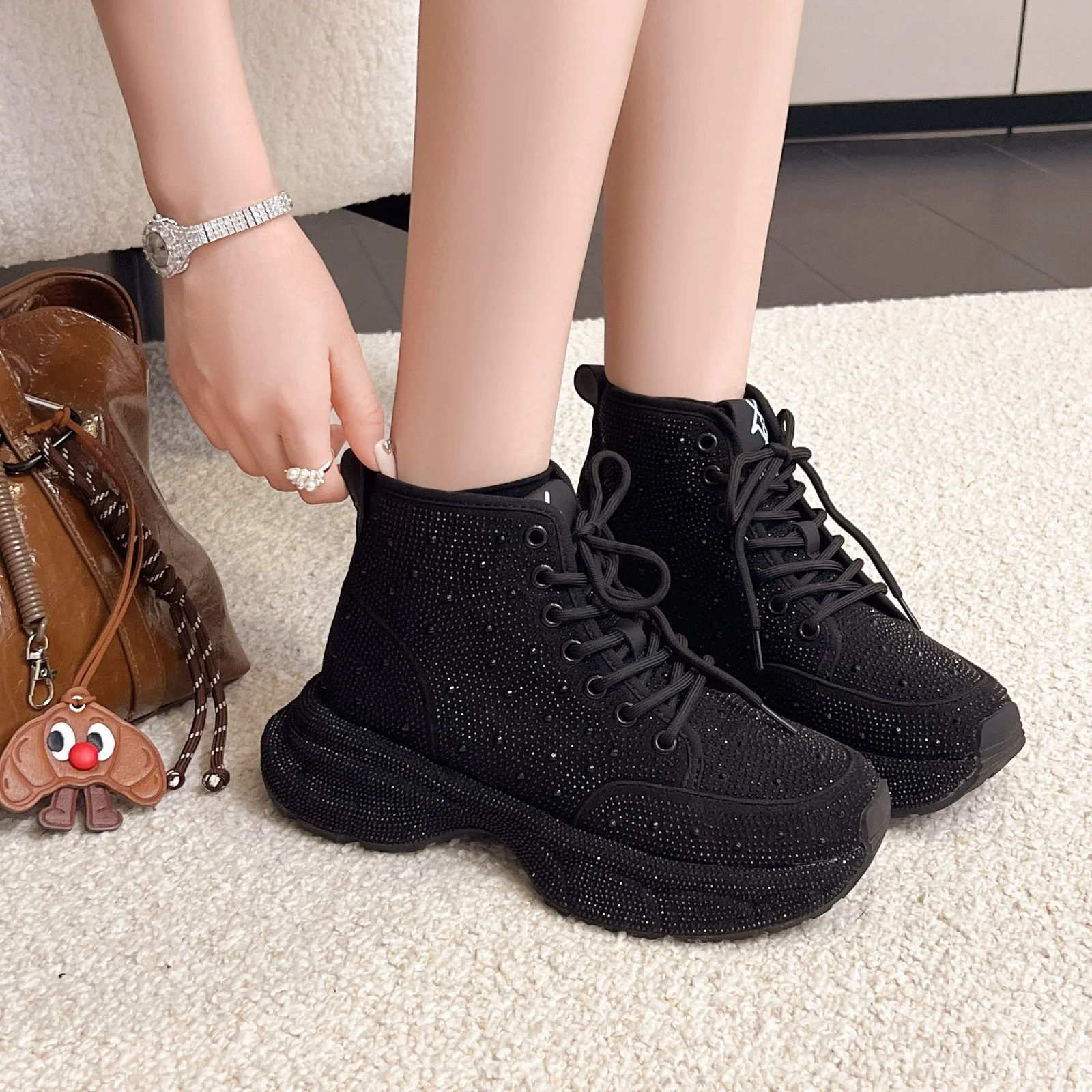 Damen Glitzernde Sneaker mit modischem Design Heidi Mode - Image 6