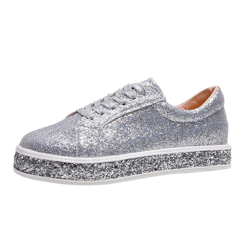 Damen Glitzernde Sneakers mit komfortablem Plateau Heidi Mode - Image 7