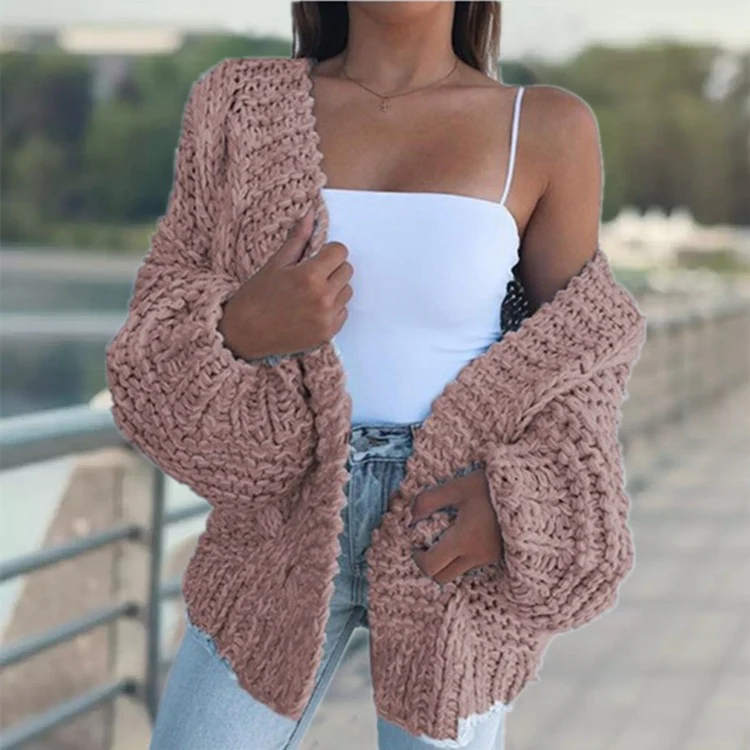 Damen Grobstrickjacke mit lässigem Schnitt und tiefen Taschen Heidi-Mode - Image 2