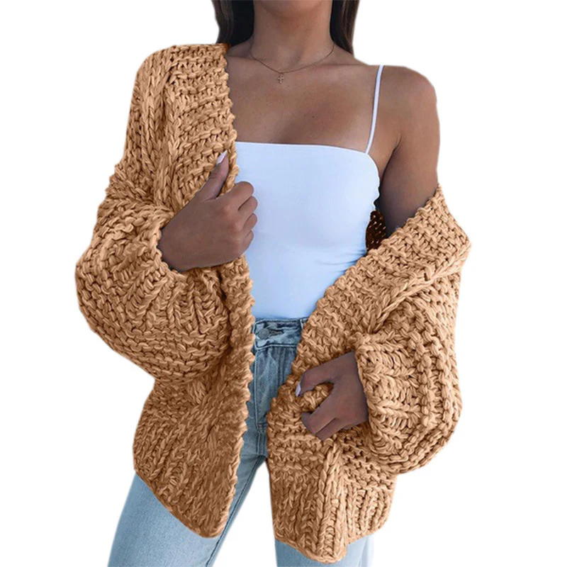 Damen Grobstrickjacke mit lässigem Schnitt und tiefen Taschen Heidi-Mode - Image 6