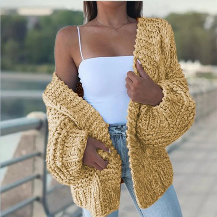 Damen Grobstrickjacke mit lässigem Schnitt und tiefen Taschen Heidi-Mode - Image 7