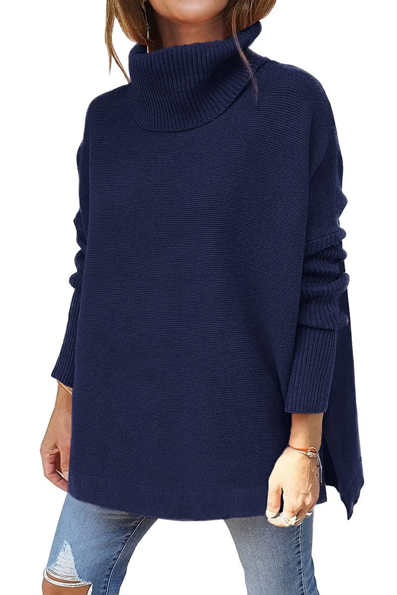 Damen Großer Rollkragenpullover mit Strukturiertem Strickmuster und Lässigem Schnitt Heidi-Mode - Image 10