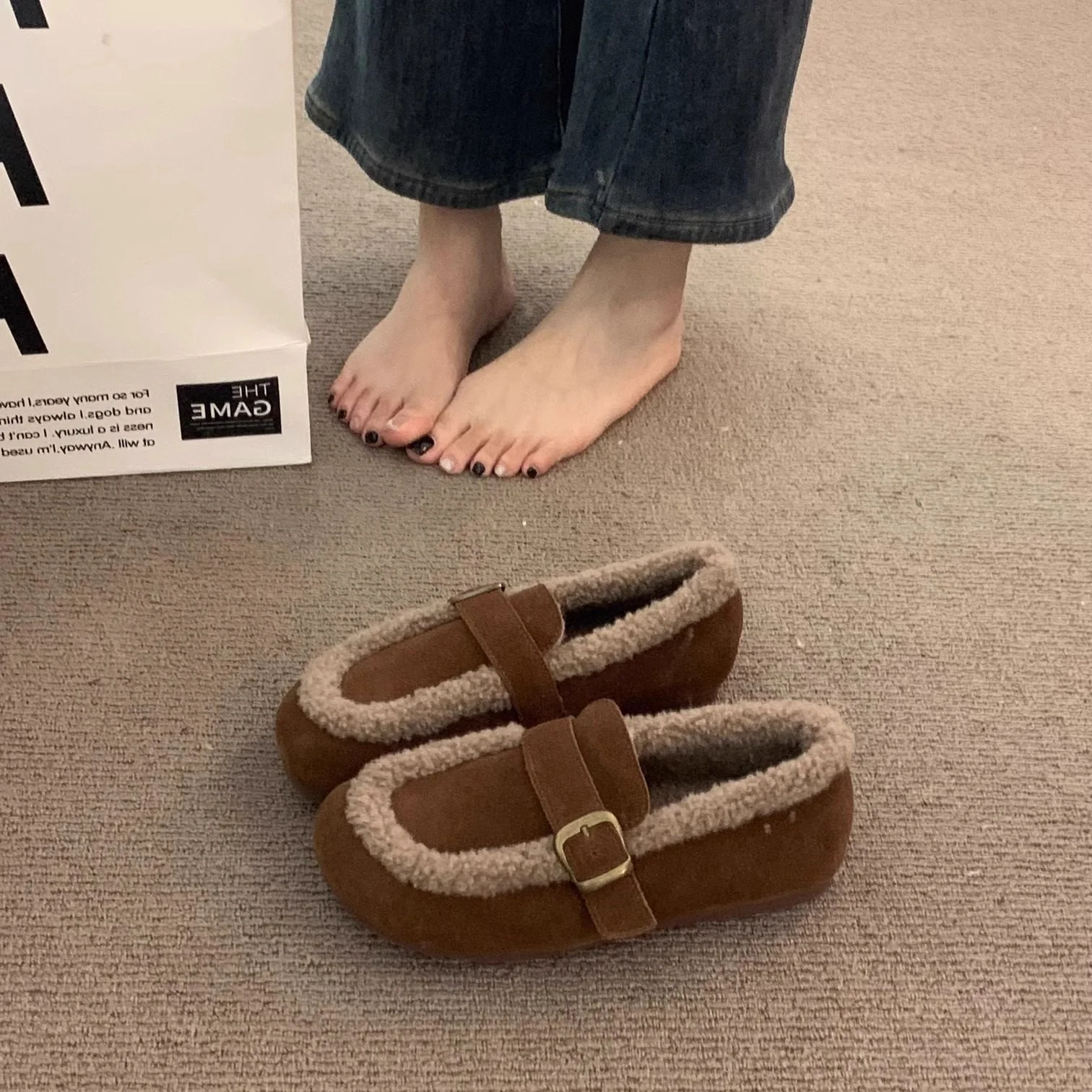 Damen Hauschuhe mit komfortablem Kunstfellrand Heidi Mode - Image 3