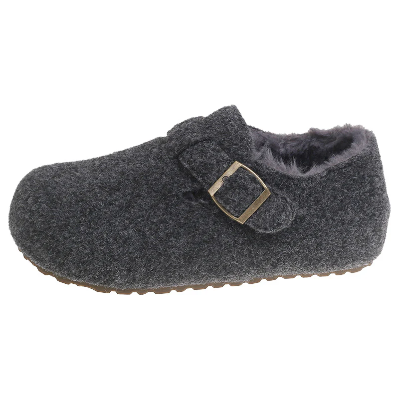Damen Hausschuh aus hochwertigem Filz mit decorative Schnalle Heidi Mode - Image 7