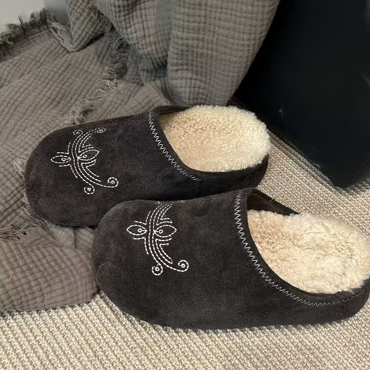 Damen Hausschuhe aus hochwertigem Wildleder mit kuscheligem Innenfutter Heidi Mode - Image 8
