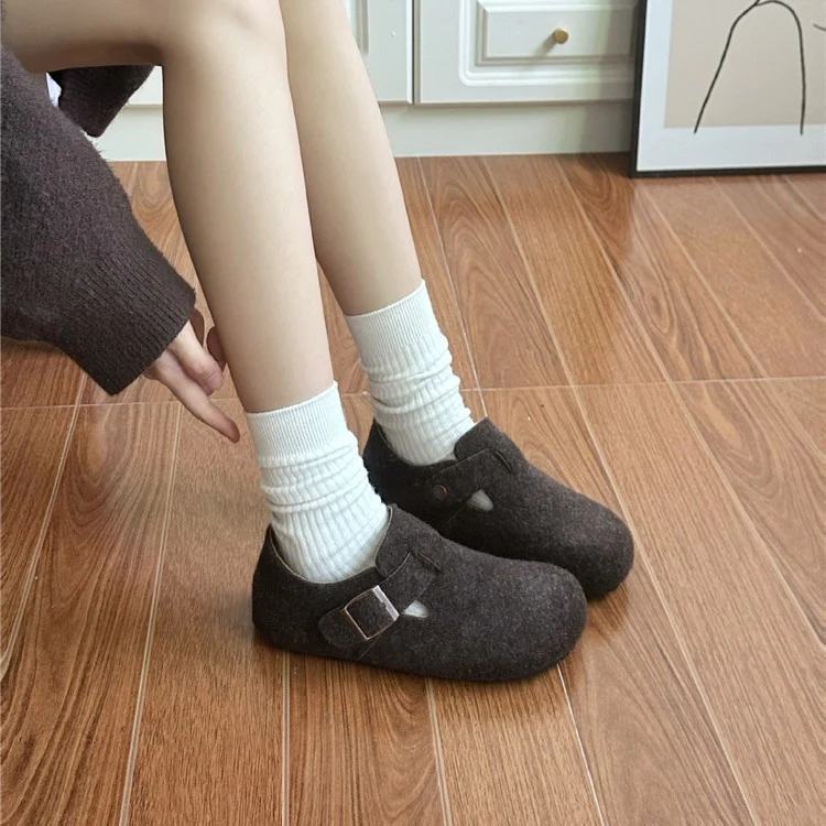 Damen Hausschuhe aus hochwertigem Wollfilz mit dekorativem Riemen und komfortabler Sohle Heidi Mode - Image 4