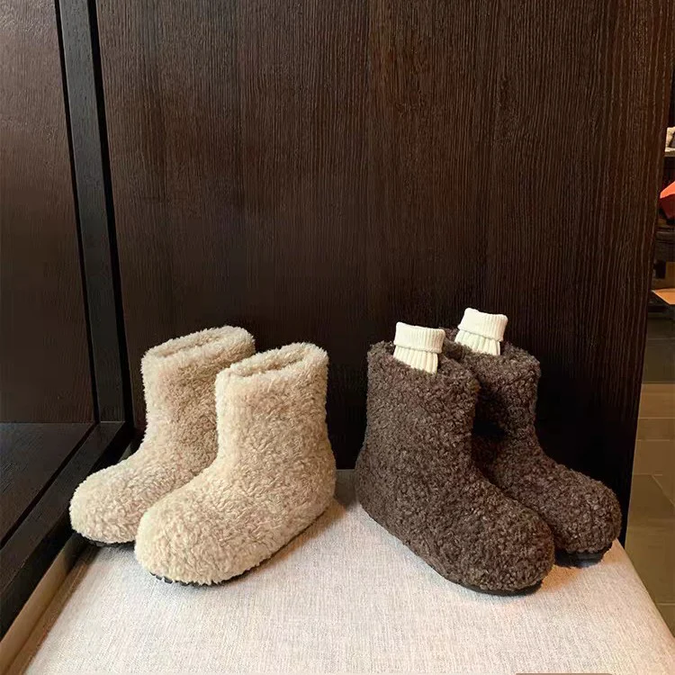 Damen Hausschuhe aus kuscheligem Teddy-Fleece und rutschfester Gummisohle Heidi Mode