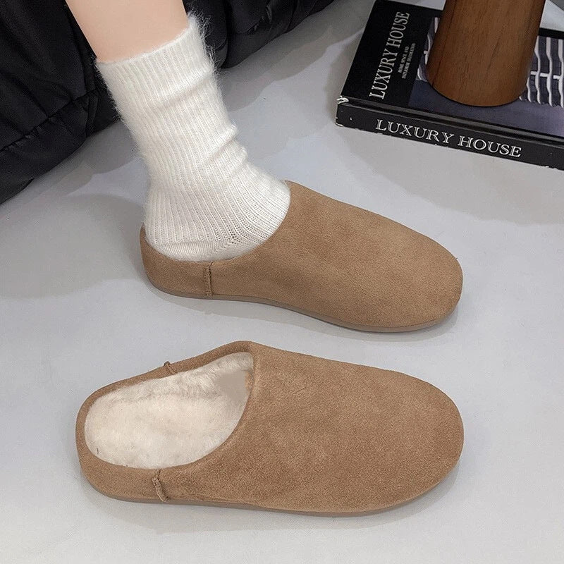 Damen Hausschuhe mit weichem Velours-Innenfutter und rutschfester Sohle Heidi Mode - Image 4