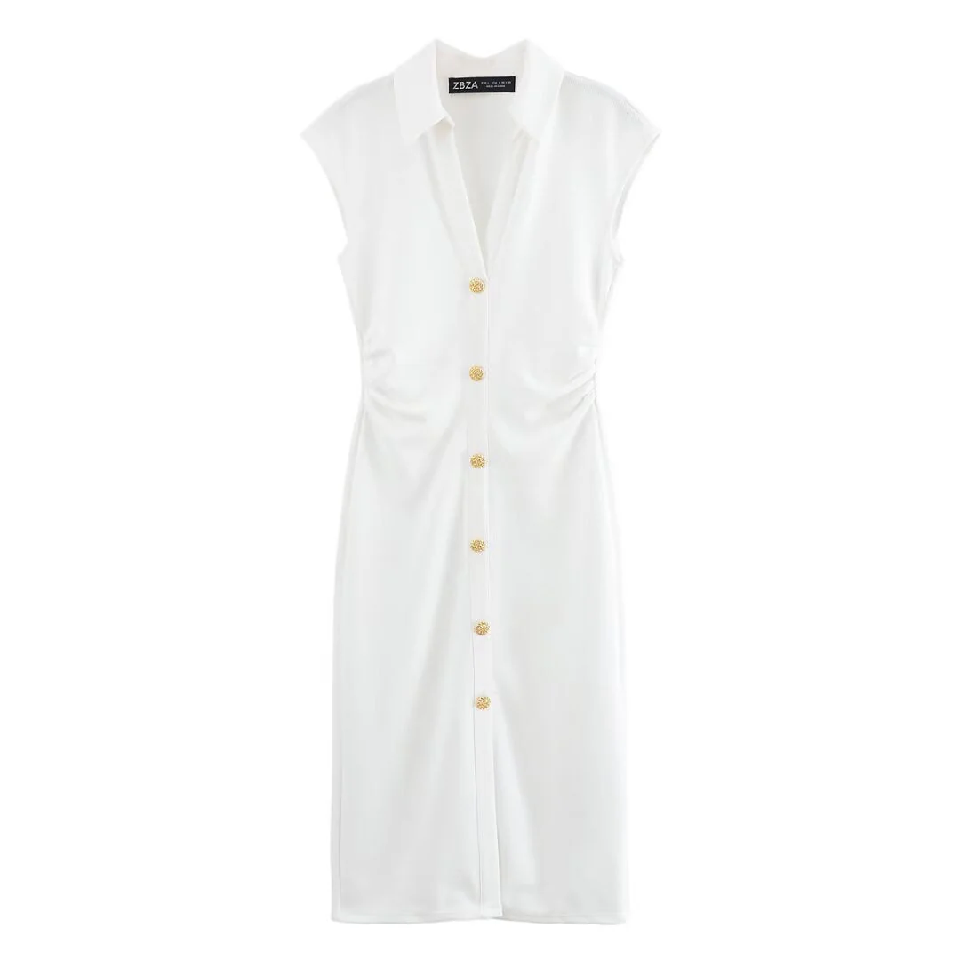Damen Hemdblusenkleid mit Edlen Knopfdetails und Elegantem Schnitt Heidi-Mode - Image 5