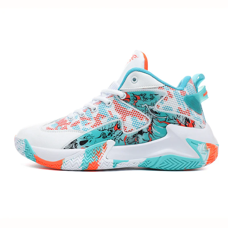 Damen High-Top Basketball-Sneaker mit atmungsaktiver Struktur und rutschfester Sohle Heidi Mode - Image 3