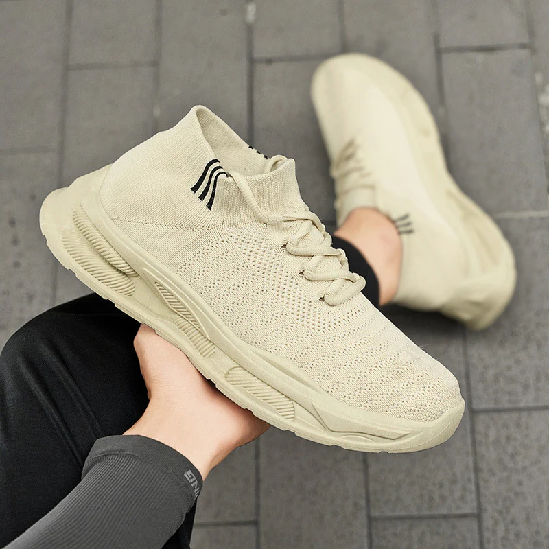 Damen High-Top Sneakers mit atmungsaktivem Strickmaterial und dämpfender Sohle Heidi Mode - Image 2