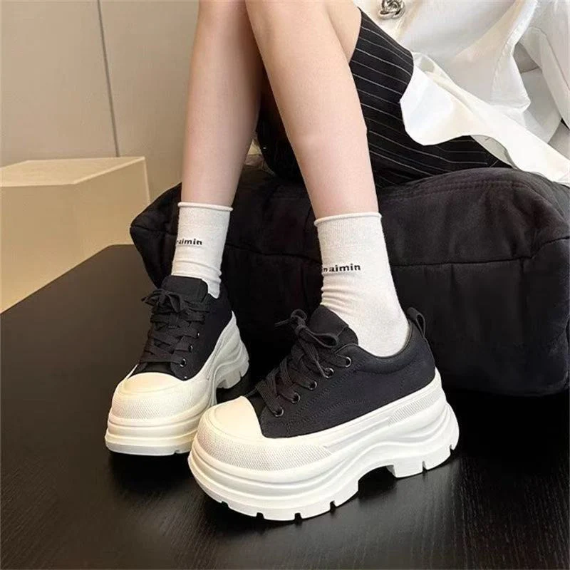 Damen High-Top Sneakers mit dicker Sohle und atmungsaktivem Obermaterial Heidi Mode - Image 4