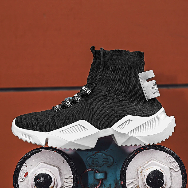 Damen High-Top Sneakers mit elastischem Strick und stylishem Design Heidi Mode - Image 3