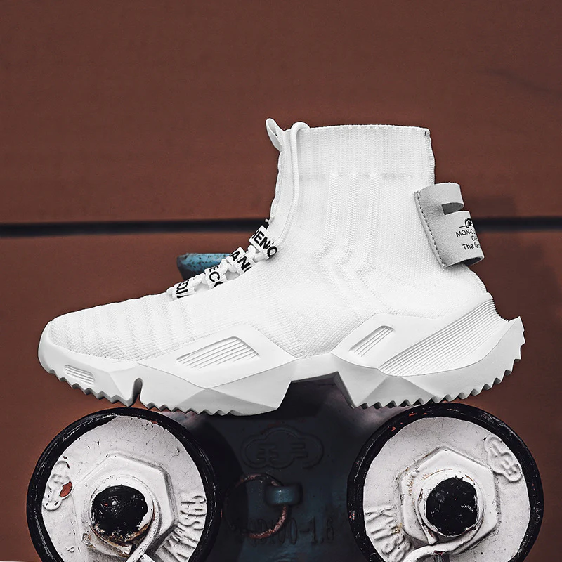 Damen High-Top Sneakers mit elastischem Strick und stylishem Design Heidi Mode - Image 4