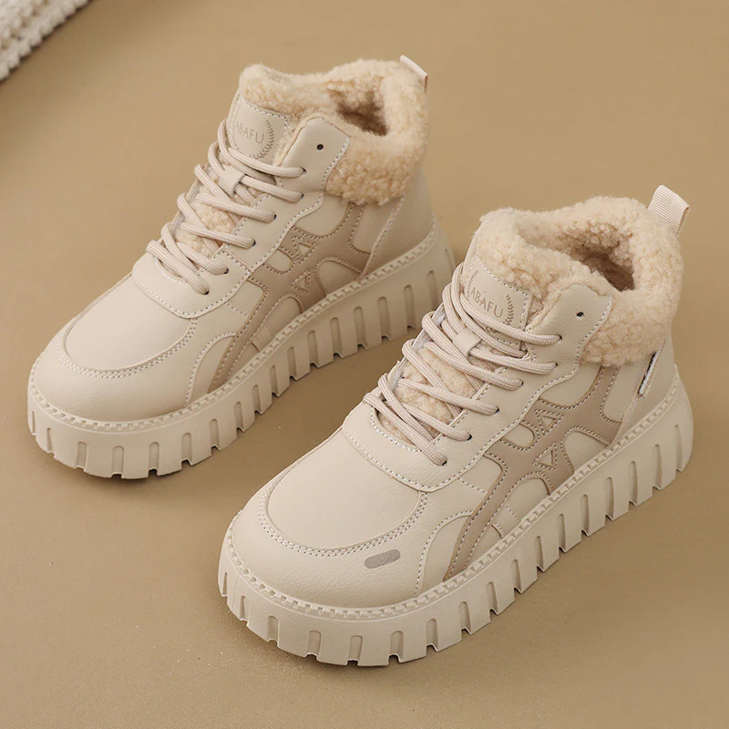 Damen High-Top Sneakers mit flauschigem Innenfutter Heidi Mode - Image 2