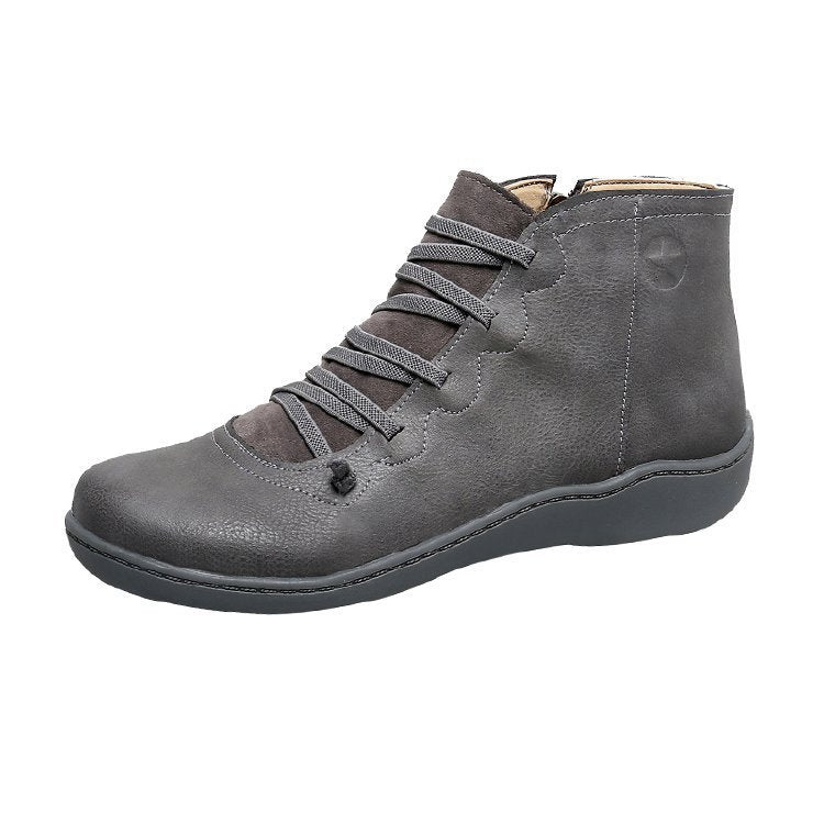 Damen High-Top Sneakers mit hochwertigem Leder und praktischen Reißverschluss Heidi Mode - Image 9
