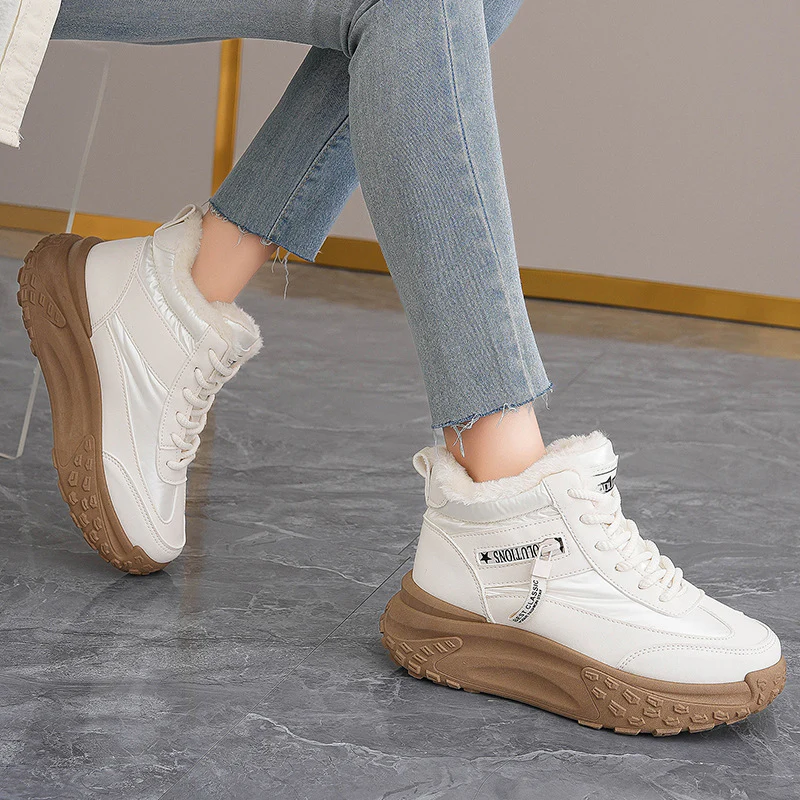 Damen High-Top Sneakers mit isolierendem Fleece-Futter und rutschfester Laufsohle Heidi Mode - Image 2