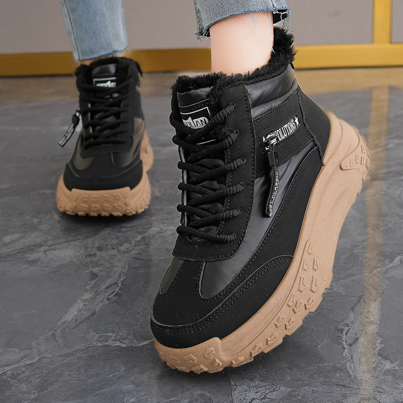 Damen High-Top Sneakers mit isolierendem Fleece-Futter und rutschfester Laufsohle Heidi Mode - Image 3