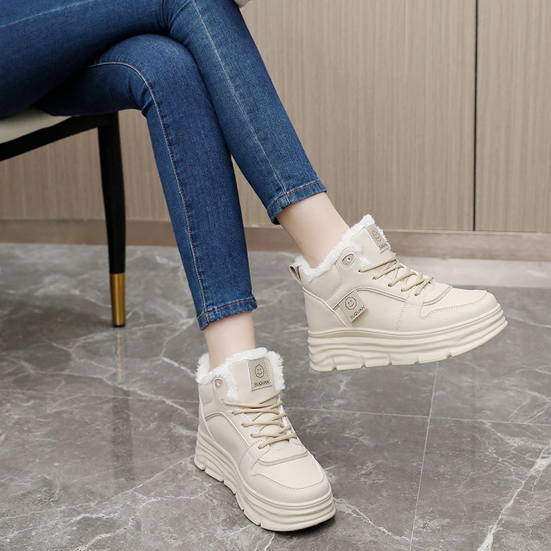 Damen High-Top Sneakers mit kuscheligem Innenfutter und dämpfender Sohle Heidi Mode - Image 4
