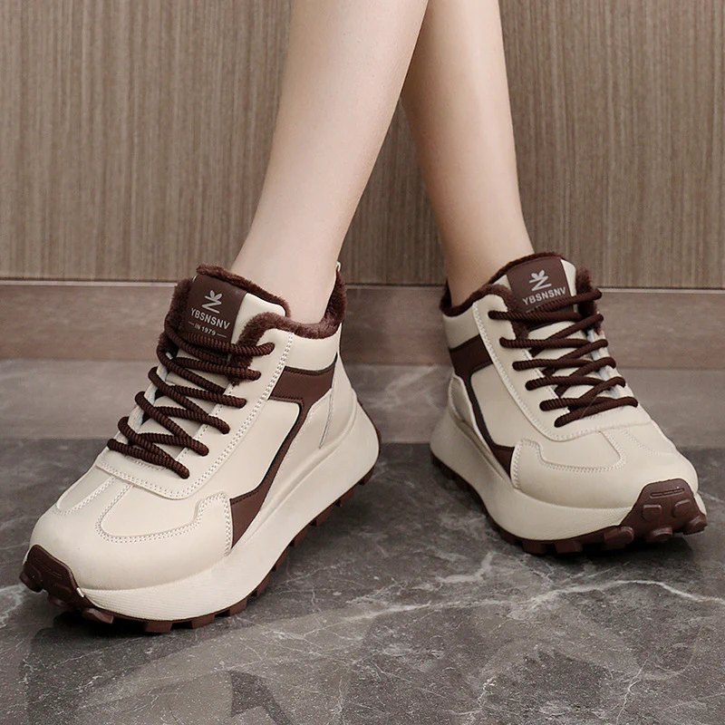 Damen High-Top Sneakers mit kuscheligem Innenfutter und robustem Profil Heidi Mode - Image 3