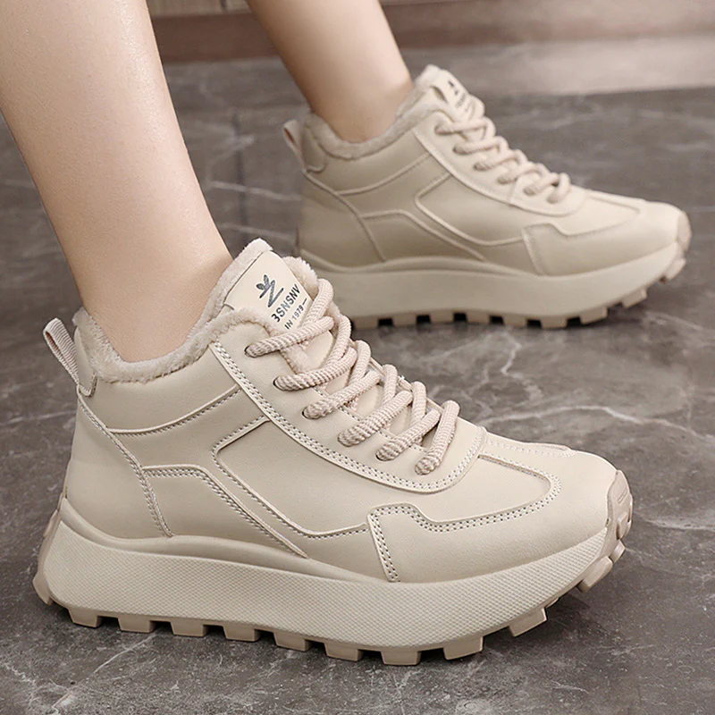 Damen High-Top Sneakers mit kuscheligem Innenfutter und robustem Profil Heidi Mode - Image 4