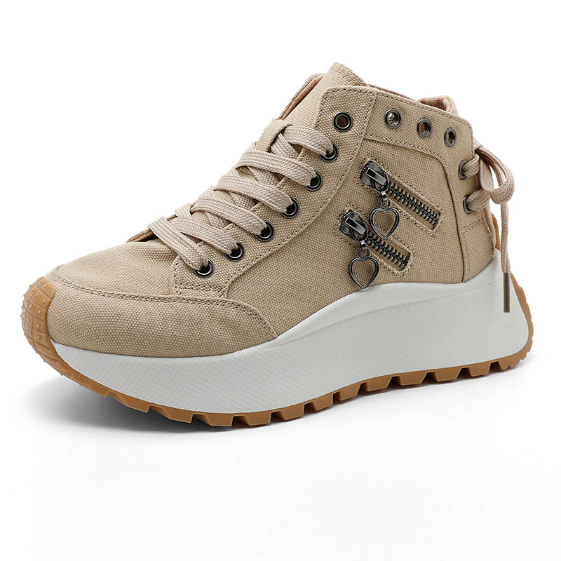 Damen High-Top Sneakers mit modischen Reißverschlussdetails und dämpfender Laufsohle Heidi Mode - Image 8