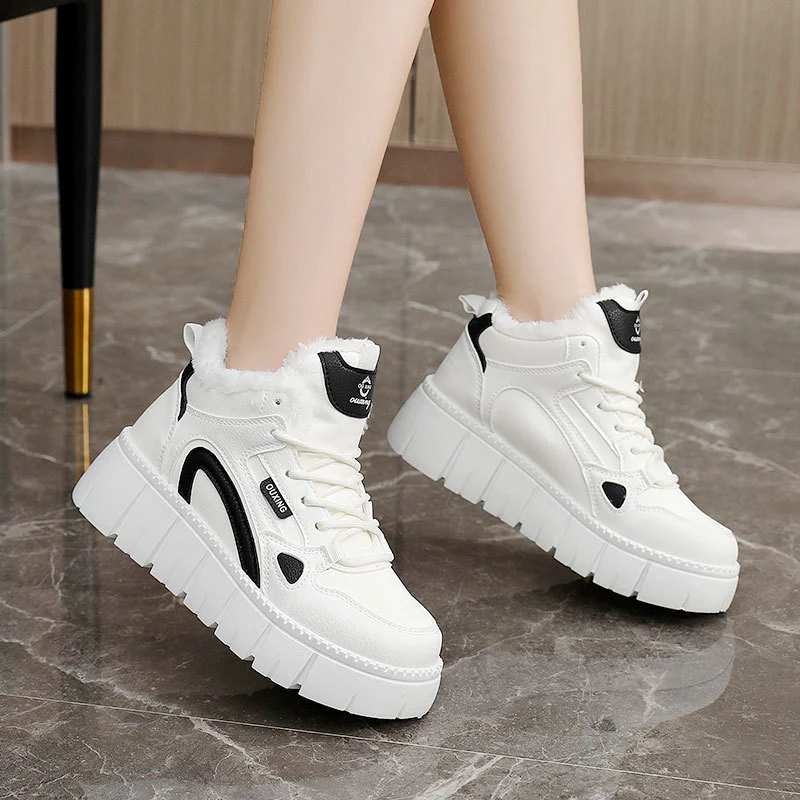 Damen High-Top Sneakers mit plüschiger Innenausstattung und rutschfester Sohle Heidi Mode - Image 4