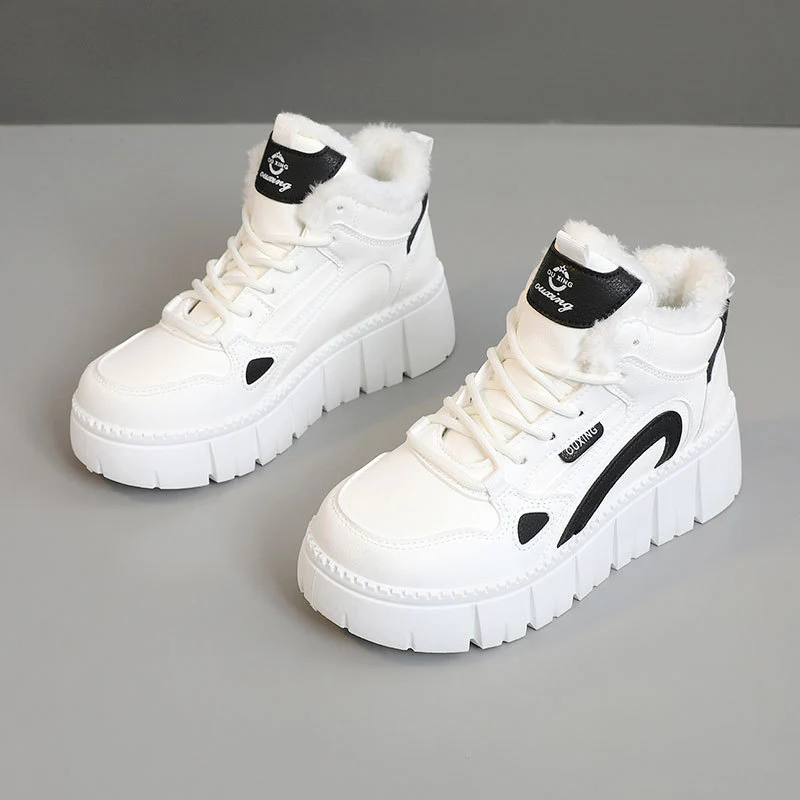 Damen High-Top Sneakers mit plüschiger Innenausstattung und rutschfester Sohle Heidi Mode - Image 6