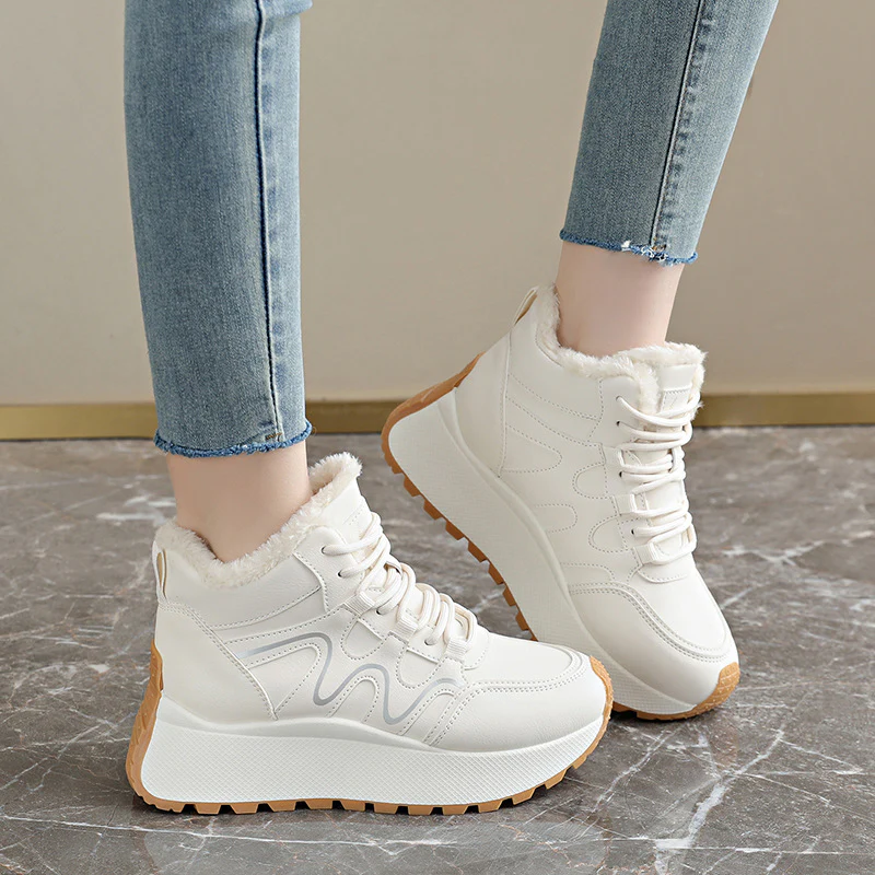 Damen High-Top Sneakers mit samtigem Innenfutter und rutschfester Sohle Heidi Mode - Image 4