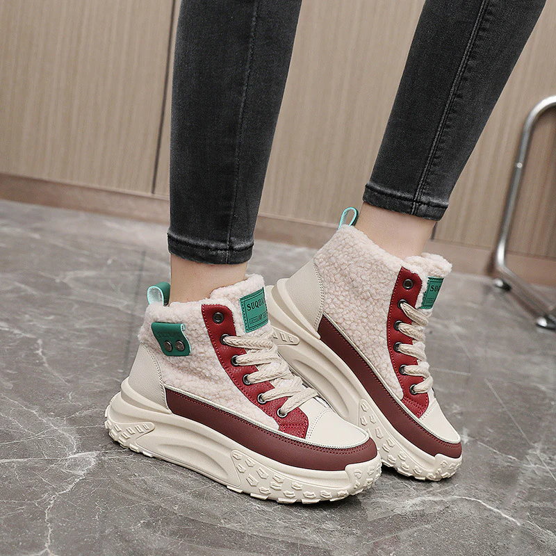 Damen High-Top Sneakers mit warmem Fleece-Futter und rutschfester Sohle Heidi Mode - Image 4