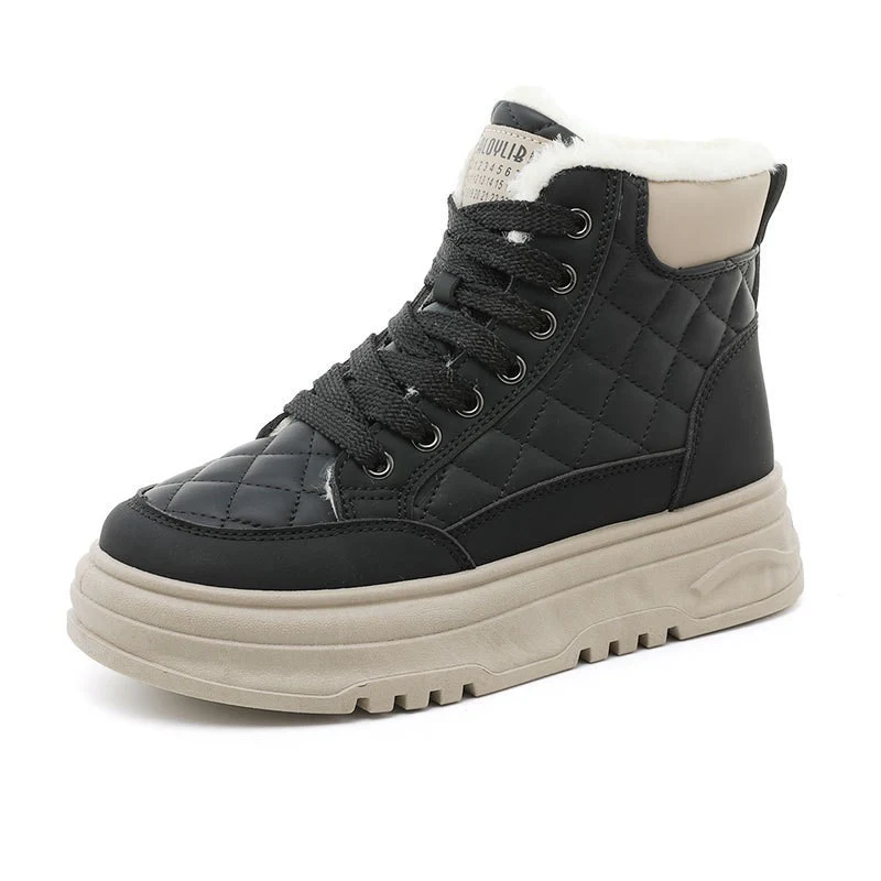 Damen High-Top Sneakers mit warmem Fleece-Futter und rutschfester Sohle Heidi Mode
