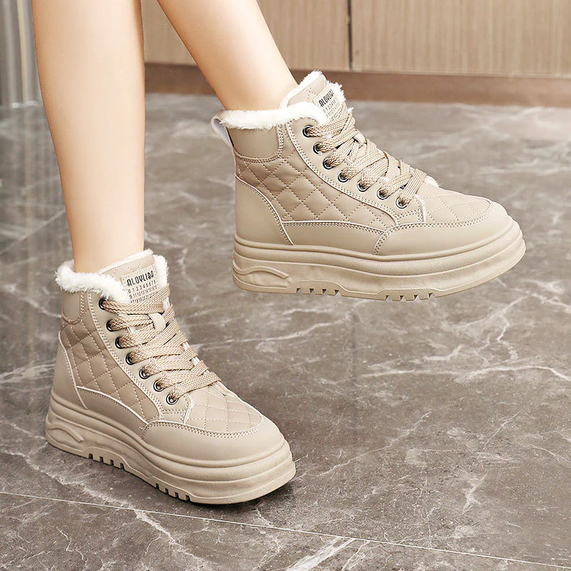 Damen High-Top Sneakers mit warmem Fleece-Futter und rutschfester Sohle Heidi Mode - Image 3