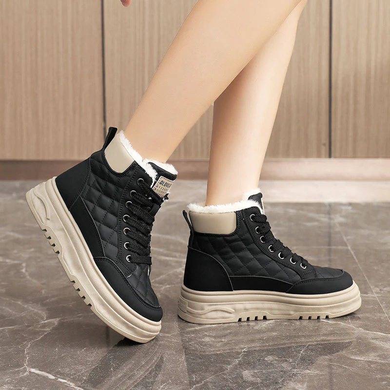 Damen High-Top Sneakers mit warmem Fleece-Futter und rutschfester Sohle Heidi Mode - Image 4