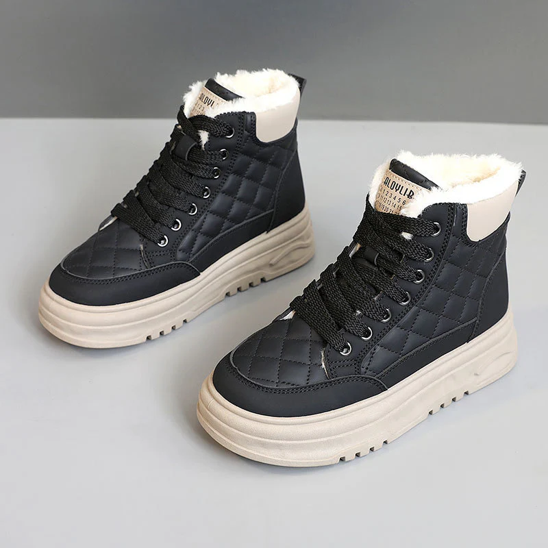 Damen High-Top Sneakers mit warmem Fleece-Futter und rutschfester Sohle Heidi Mode - Image 7