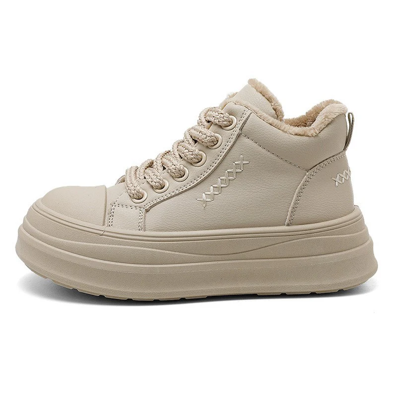 Damen High-Top Sneakers mit warmem Fleece-Innenfutter und rutschfester Laufsohle Heidi Mode