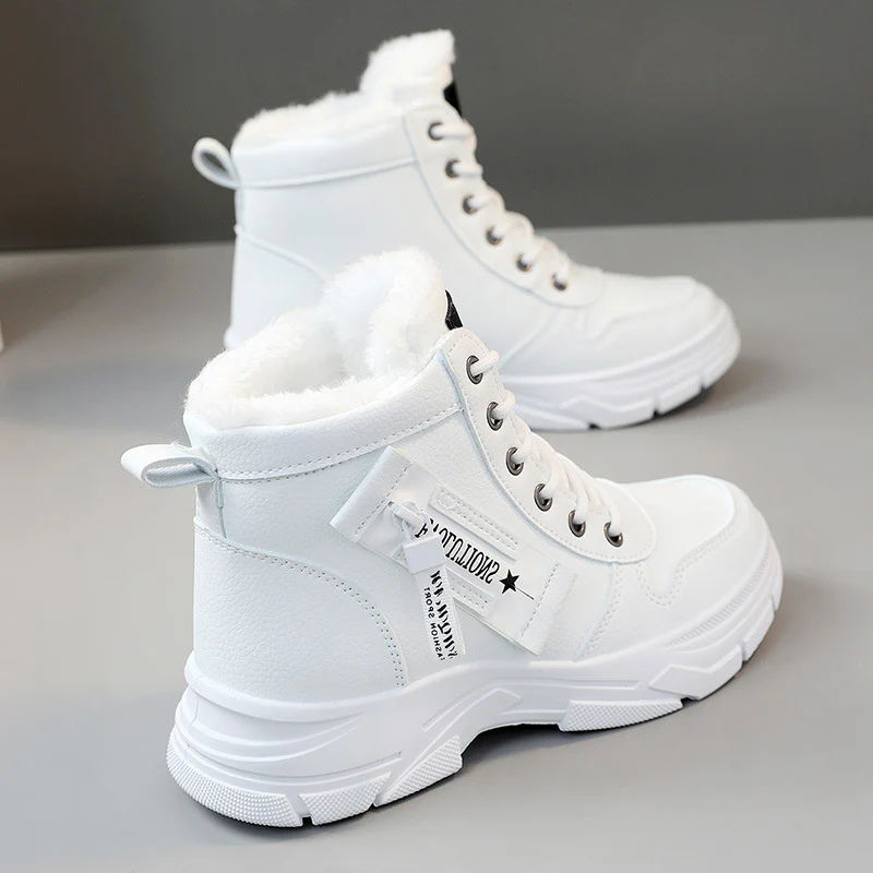 Damen High-Top Sneakers mit warmem Fleece-Innenfutter und rutschfester Sohle Heidi Mode - Image 2