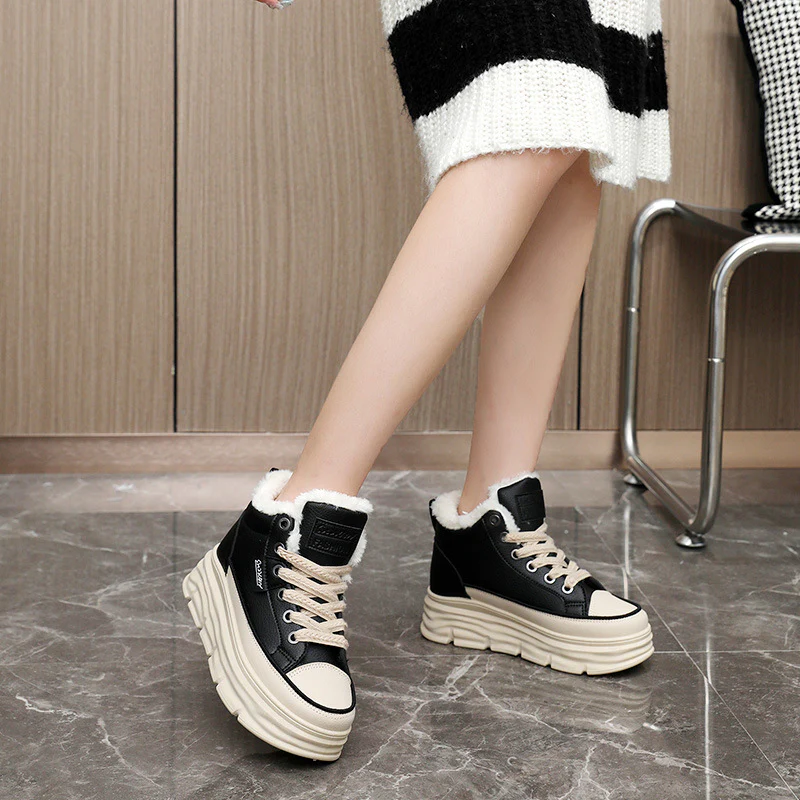 Damen High-Top Sneakers mit warmem Innenfutter und rutschfester Sohle Heidi Mode - Image 3
