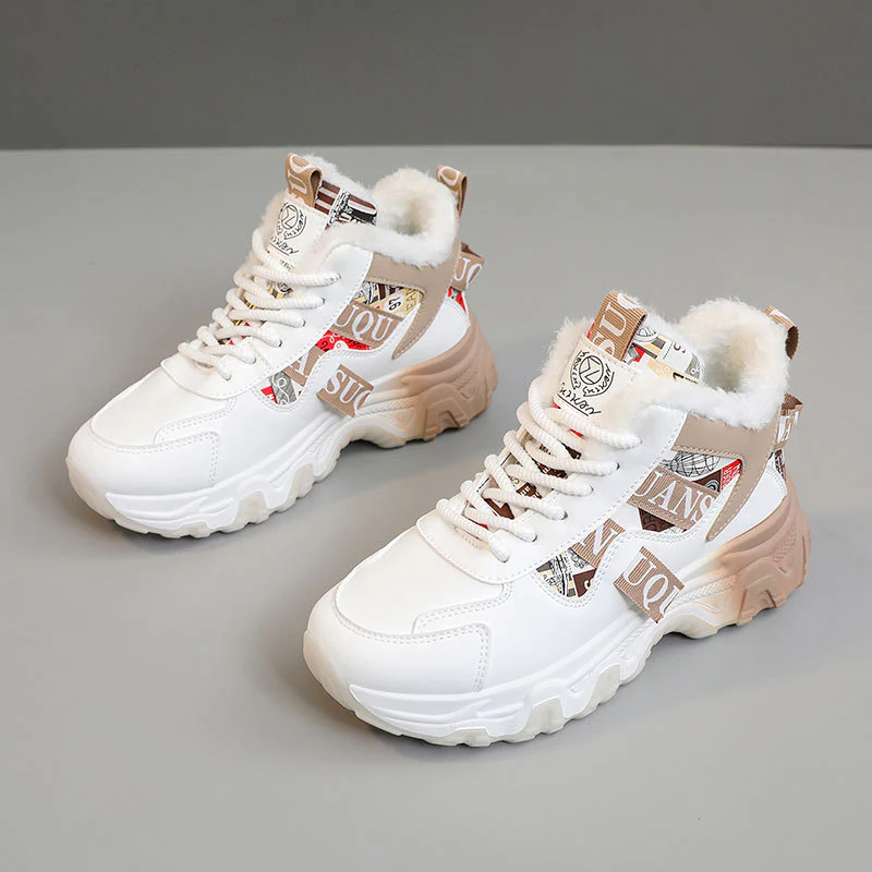 Damen High-Top Sneakers mit wärmendem Fleece und modischem Design Heidi Mode - Image 2