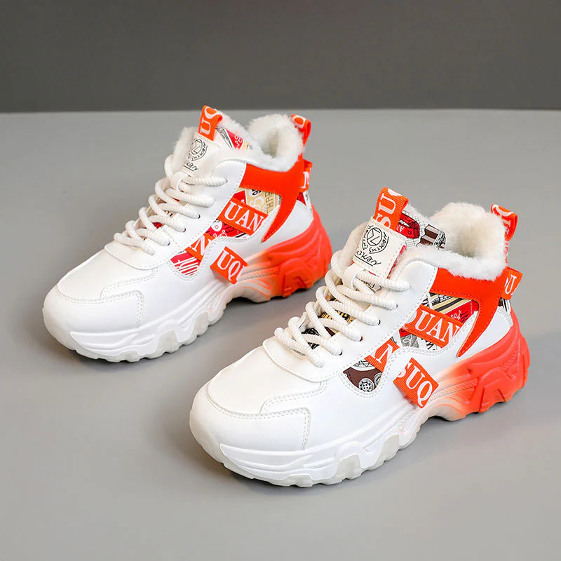 Damen High-Top Sneakers mit wärmendem Fleece und modischem Design Heidi Mode - Image 7
