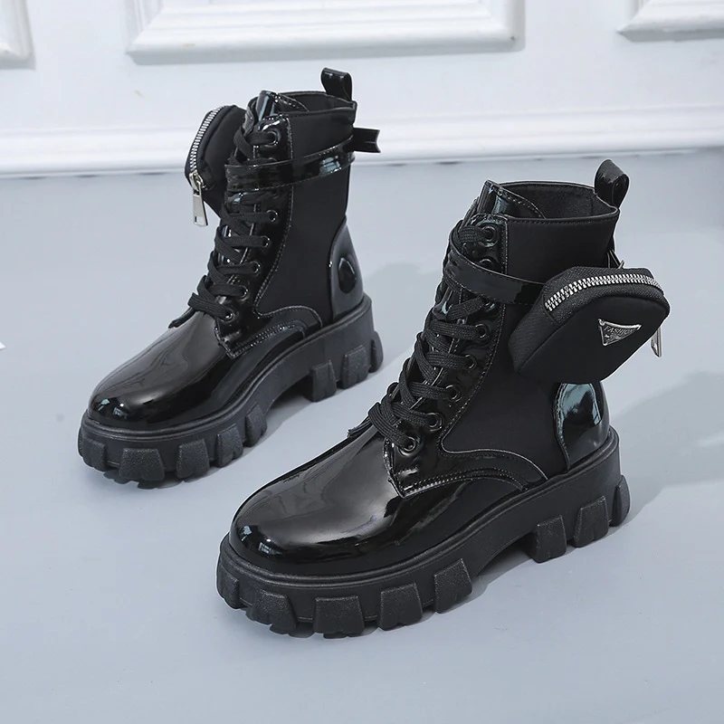 Damen High-Top Stiefel mit robustem Sohlendesign und praktischem Reißverschluss Heidi Mode - Image 6