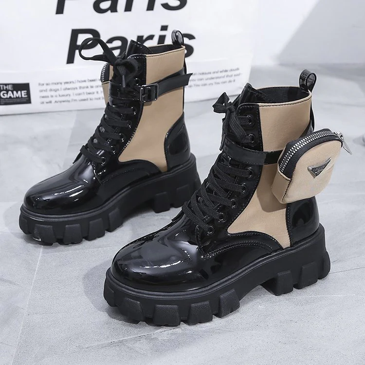 Damen High-Top Stiefel mit robustem Sohlendesign und praktischem Reißverschluss Heidi Mode - Image 8