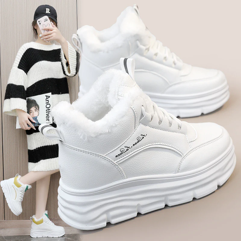 Damen High-Top Winter Sneakers mit weichem Fleece-Futter und rutschfester Sohle Heidi Mode